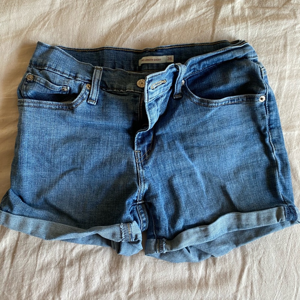 Levi’s Blue Denim Mid Length Shorts